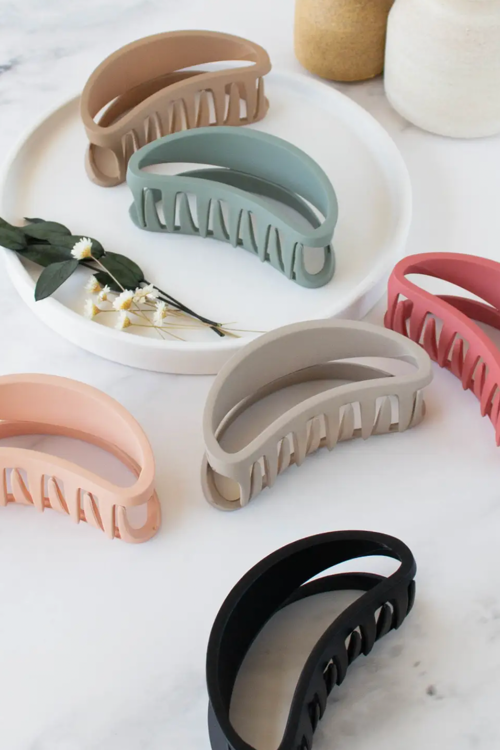 Bean Hair Claw Clip - Khaki