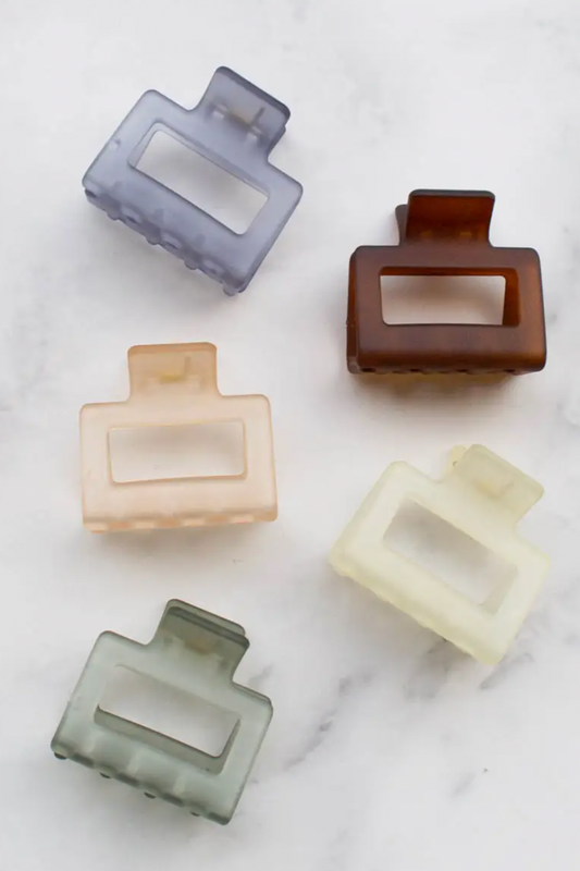 Ice Matte Kylie Hair Clip- Ice Ivory