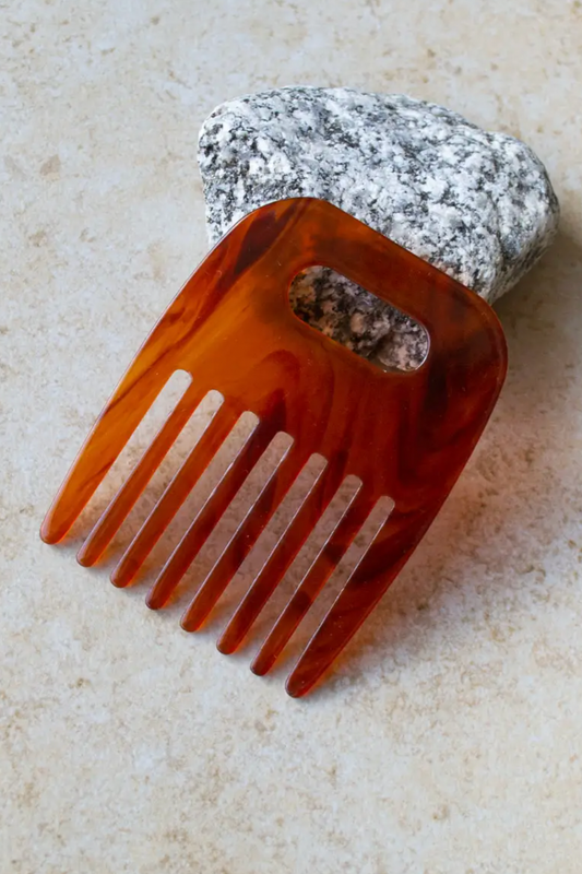 Simsons Cellulose Hair Comb-Dark Amber