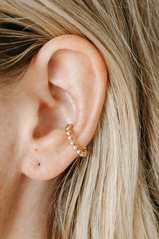 Our Spare Change Beaded Gold Studs