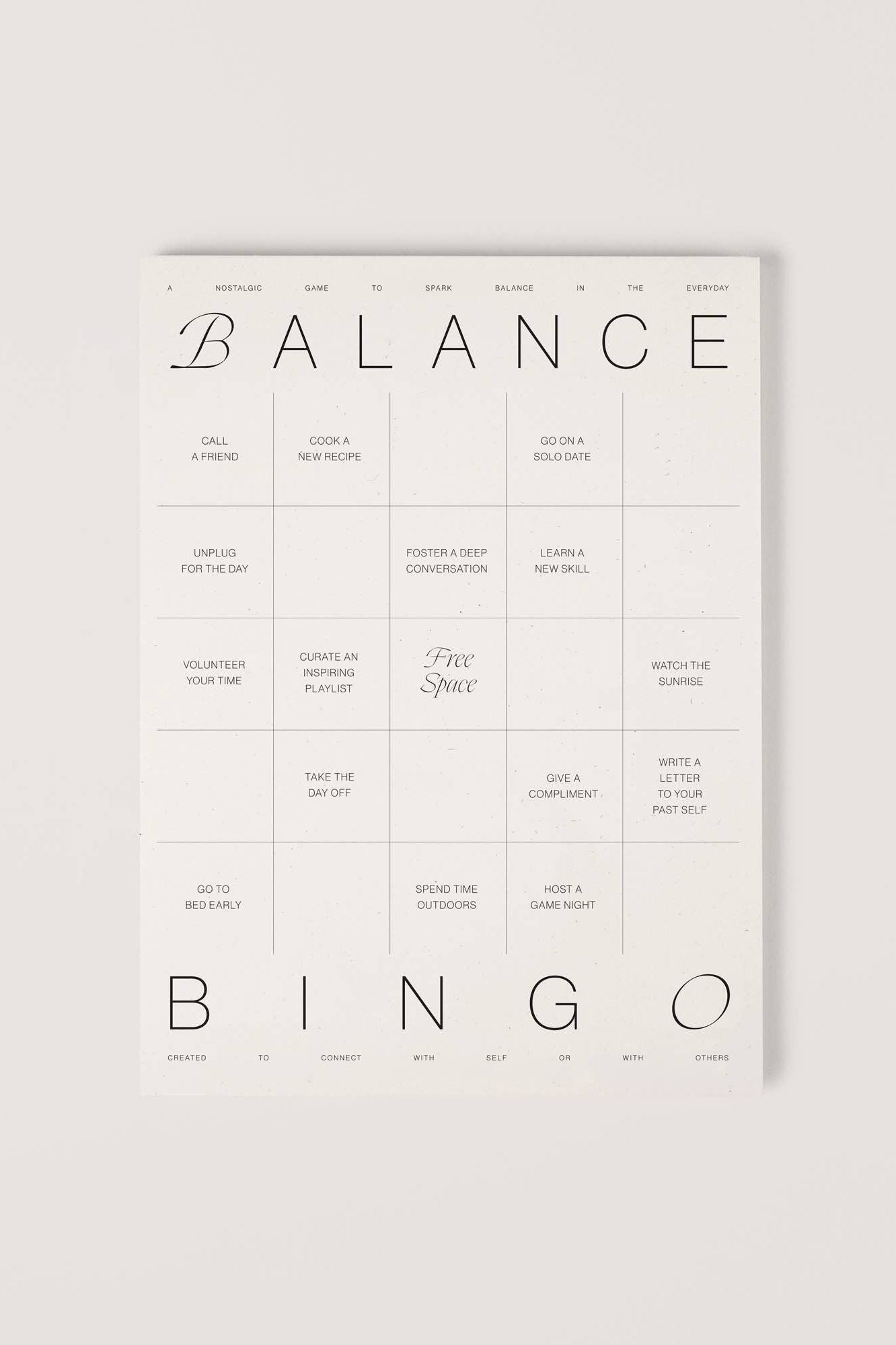 Wilde House Paper Balance Bingo Pad