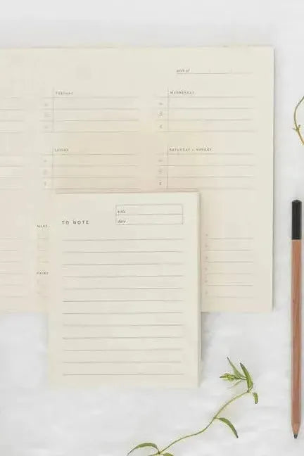 Weekly Meal Planner Notepad