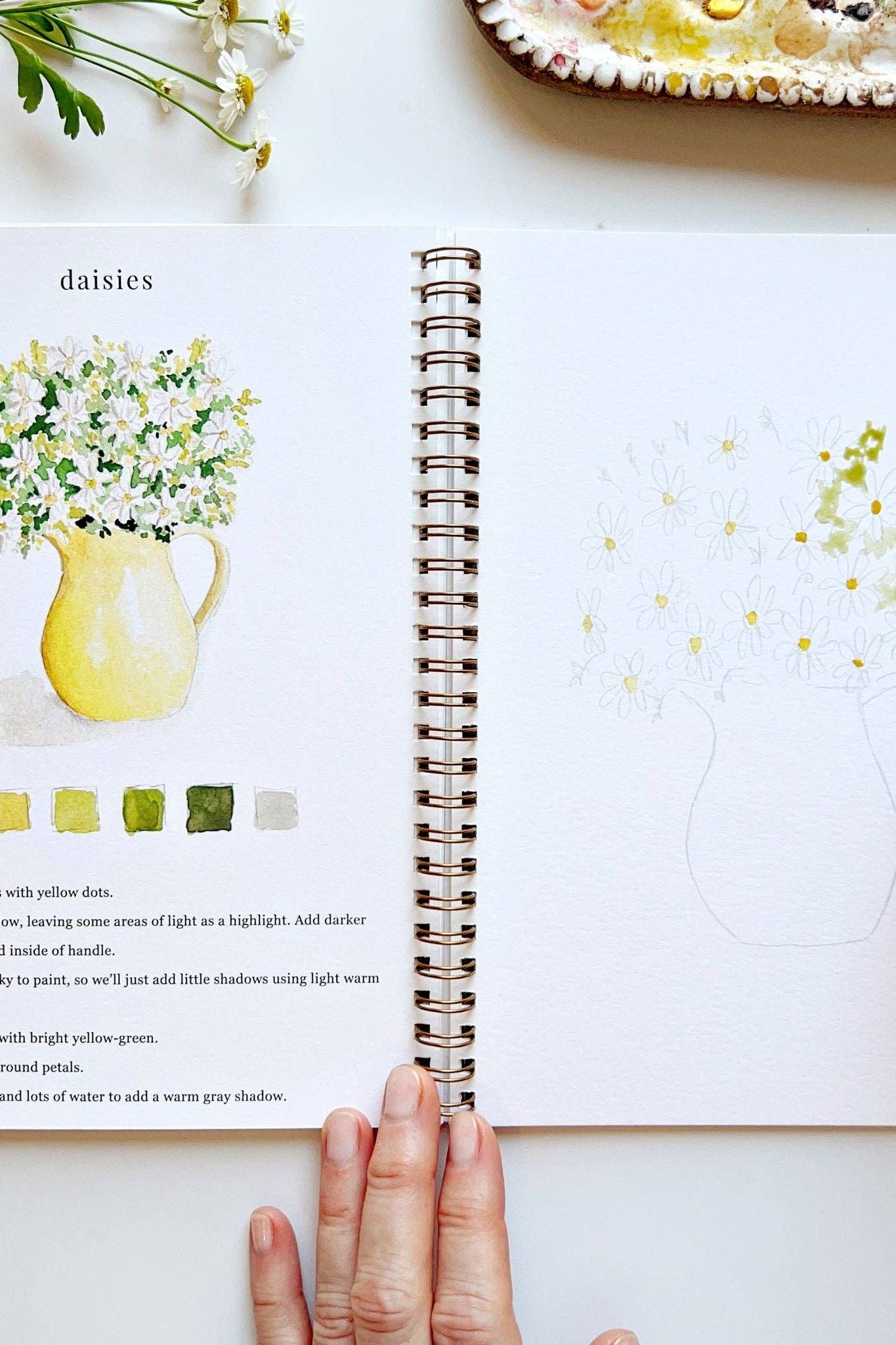 Flowers Watercolor Workbook