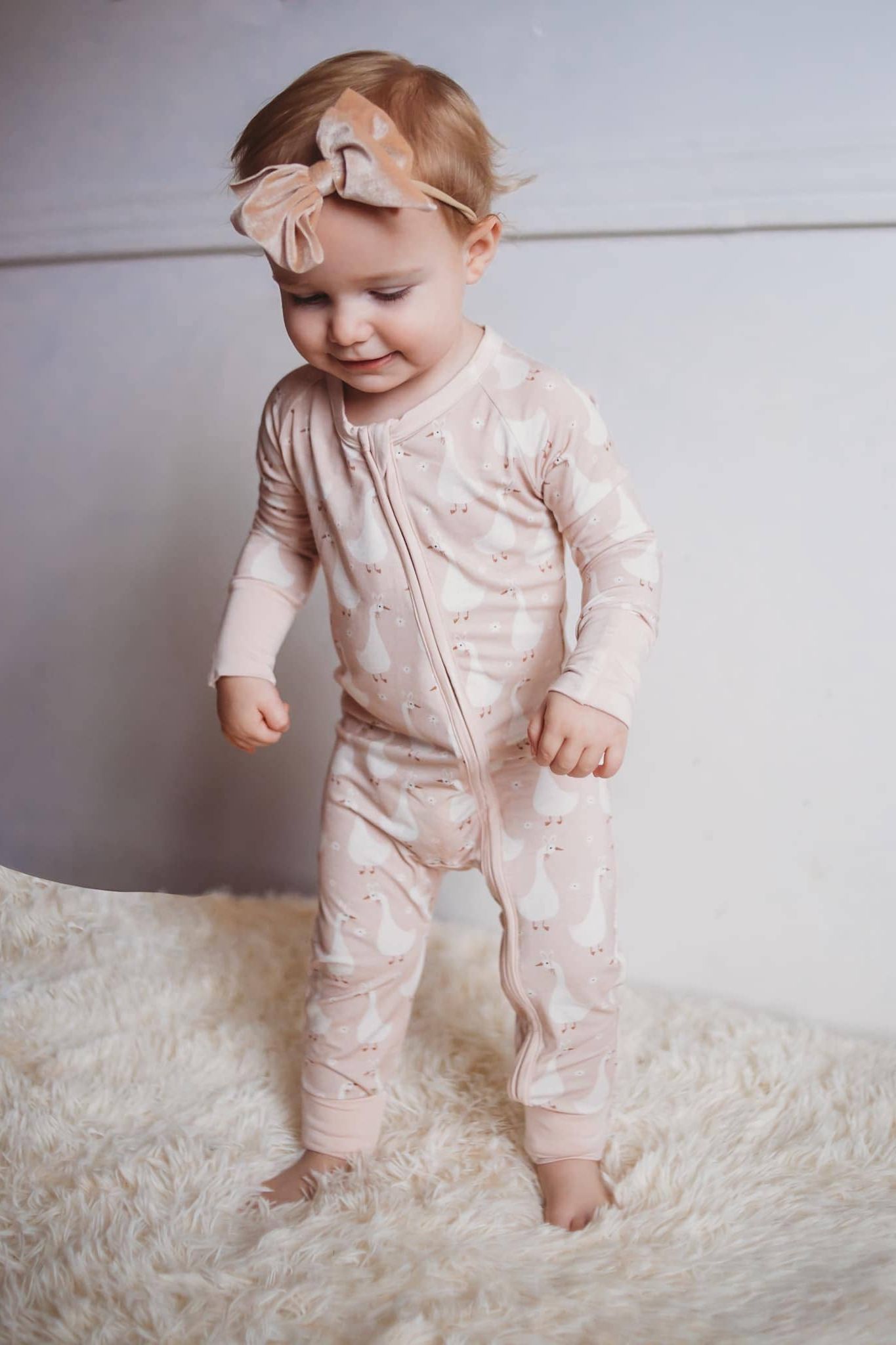 Silly Goose on the Loose Bamboo Zippy Romper