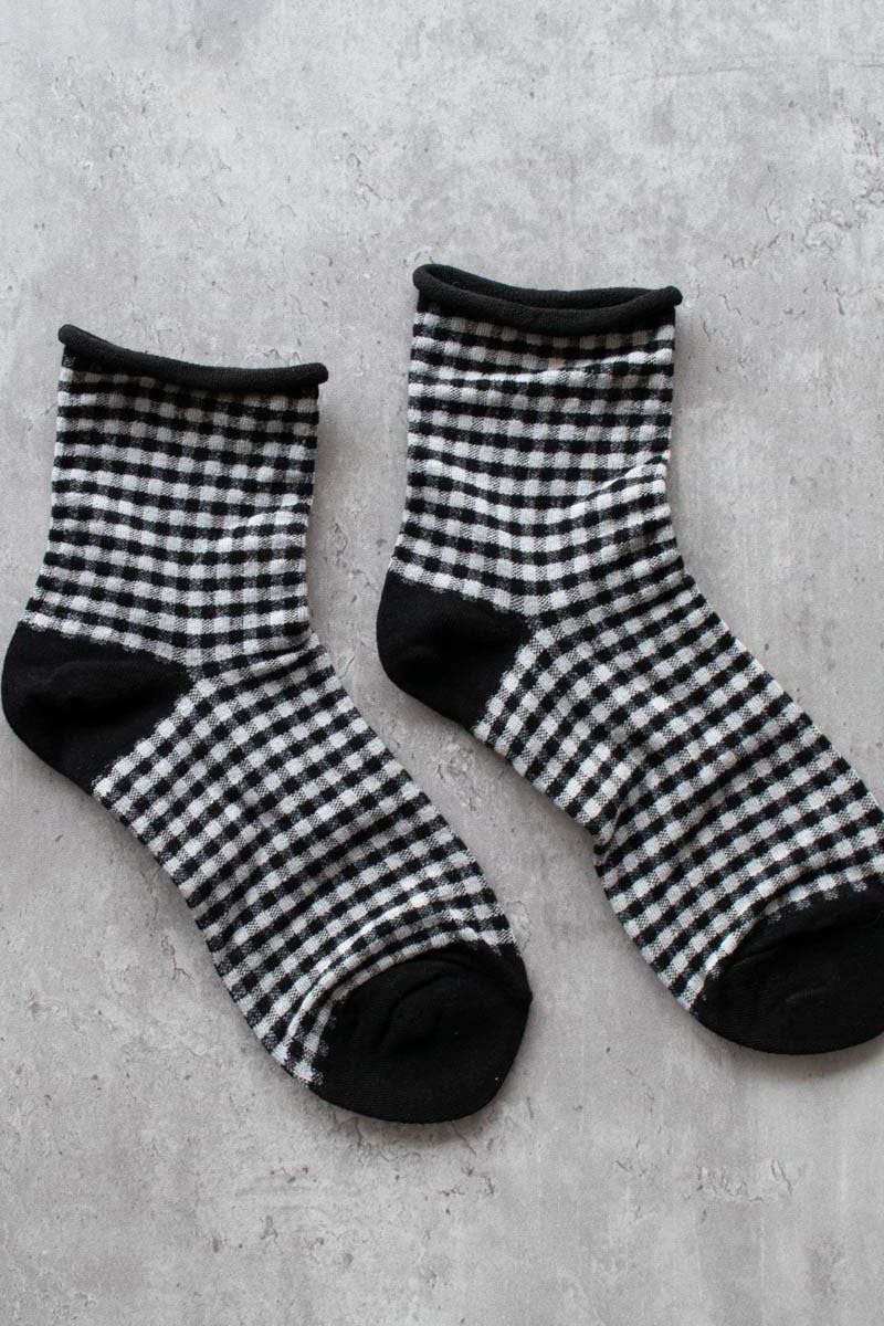 Picnic Mid Crew Socks: Oatmeal Brown