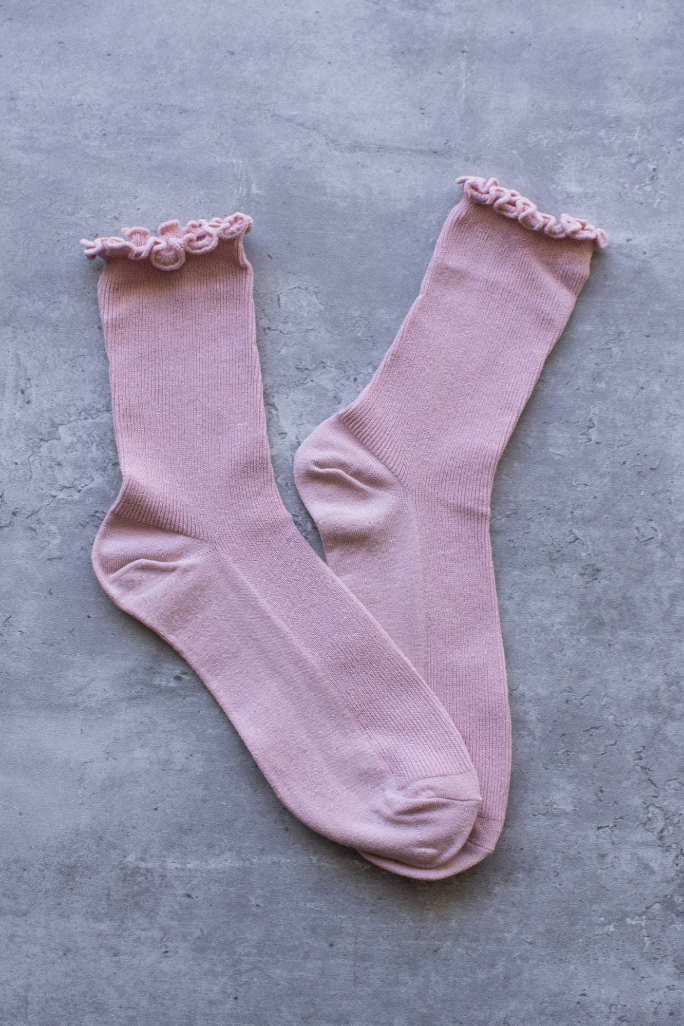 Wednesday Ruffle Socks: Black