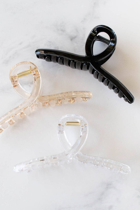 5 Inch Glossy French Twist Hair Clip: Glossy Teal