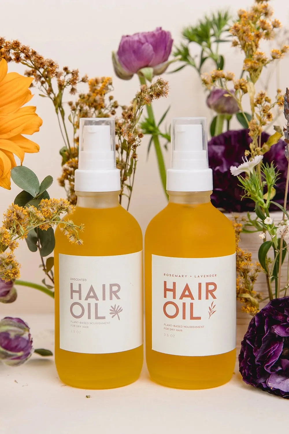 Hair Oil - Sustainable + Moisturizing Unscented 3.5oz Glass Bottle