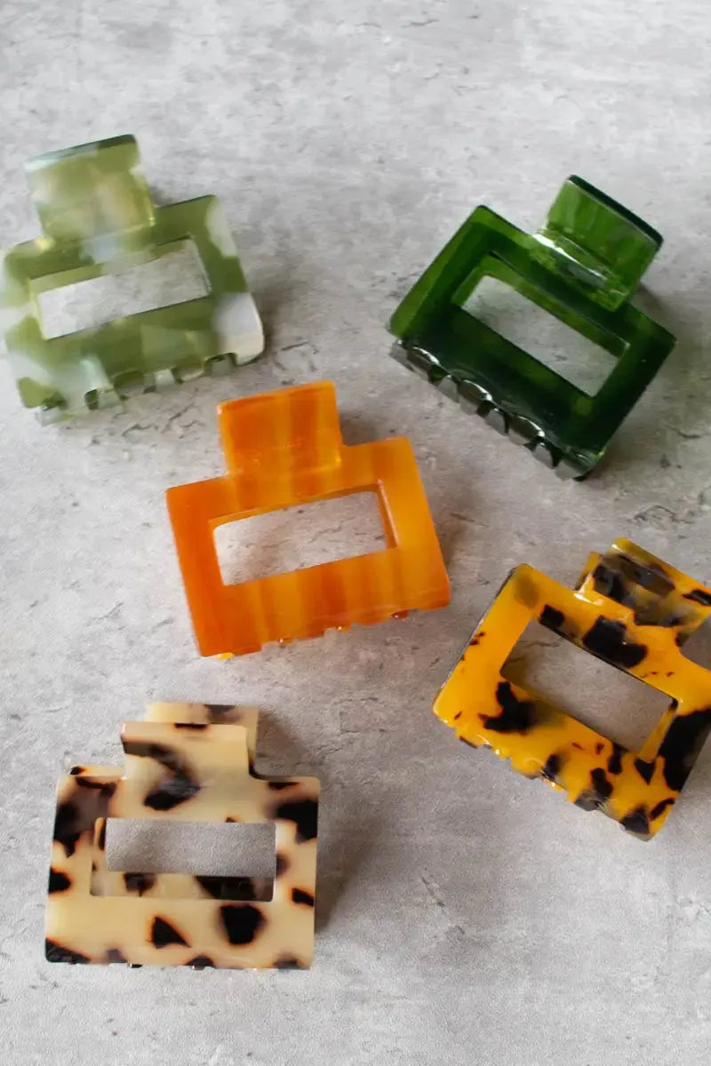 Eco Kylie Hair Clip - Amber Mix