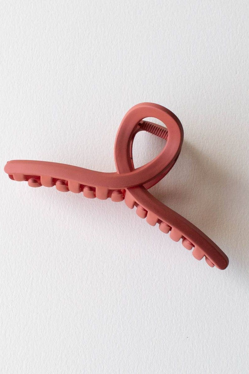 5 Inch Matte French Twist Hair Clip: Blush
