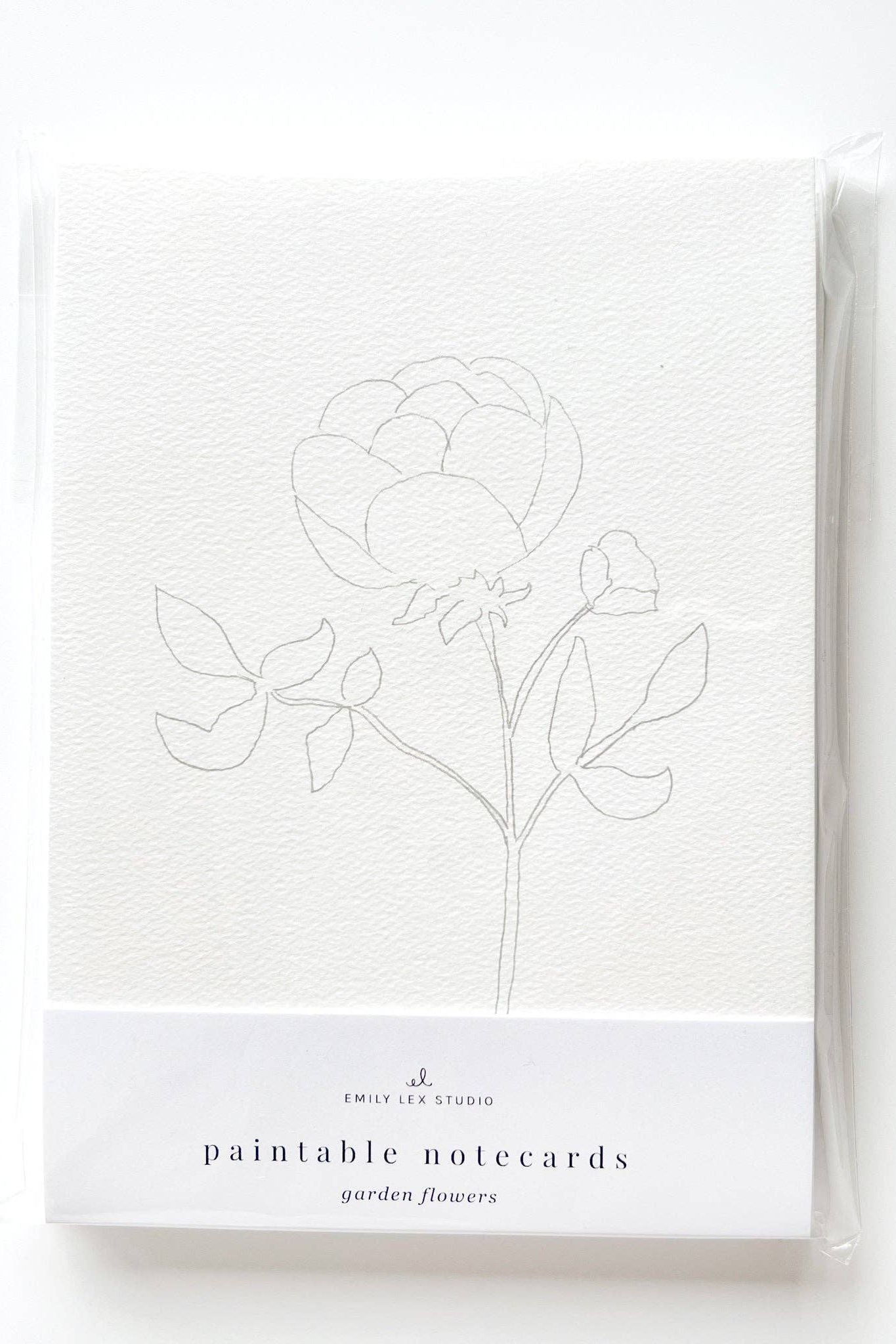 Garden Flowers Paintable Notecards