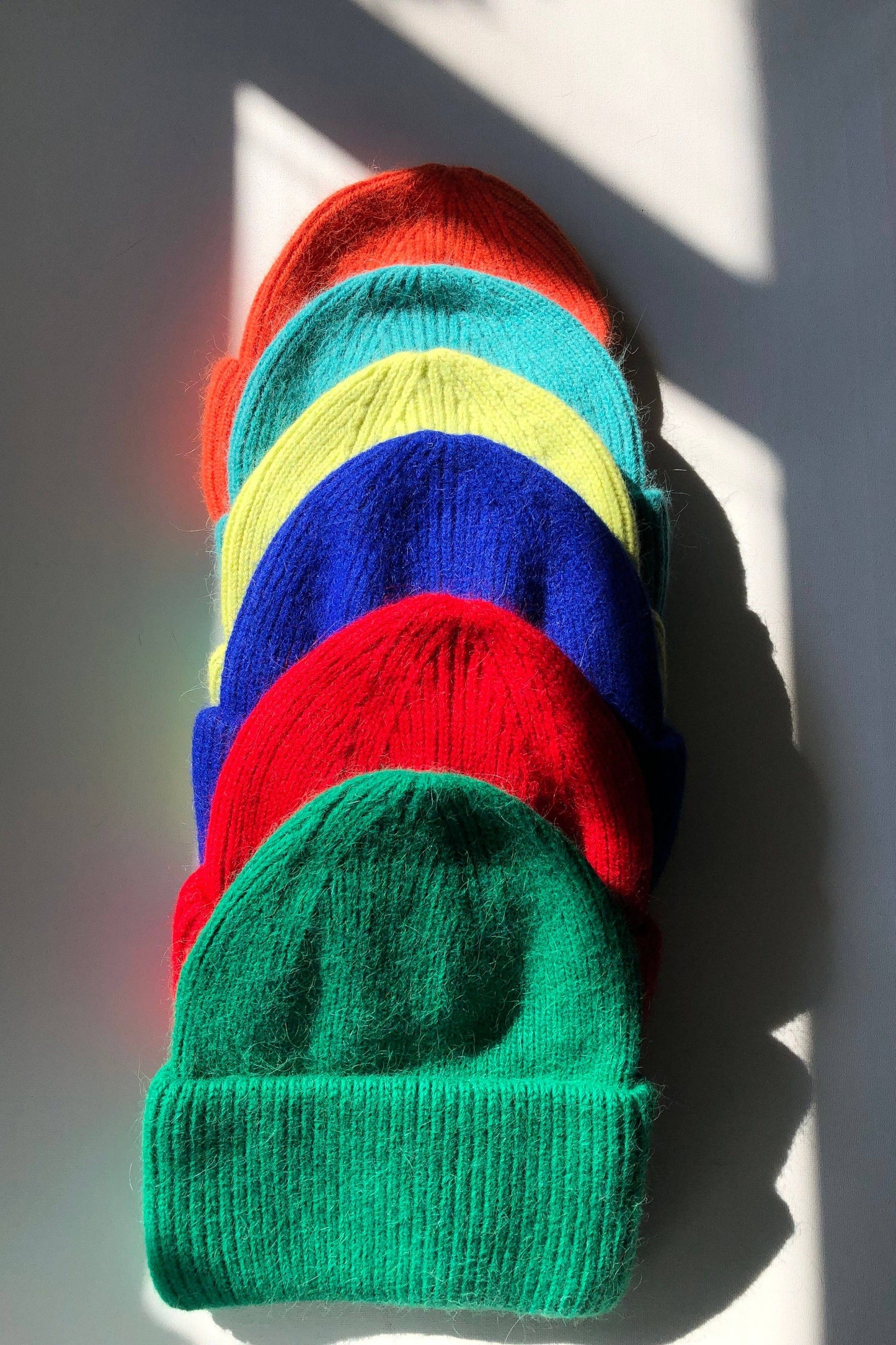 2024 ROYAL ANGORA WOOL BEANIE - crystal brights: Royal blue