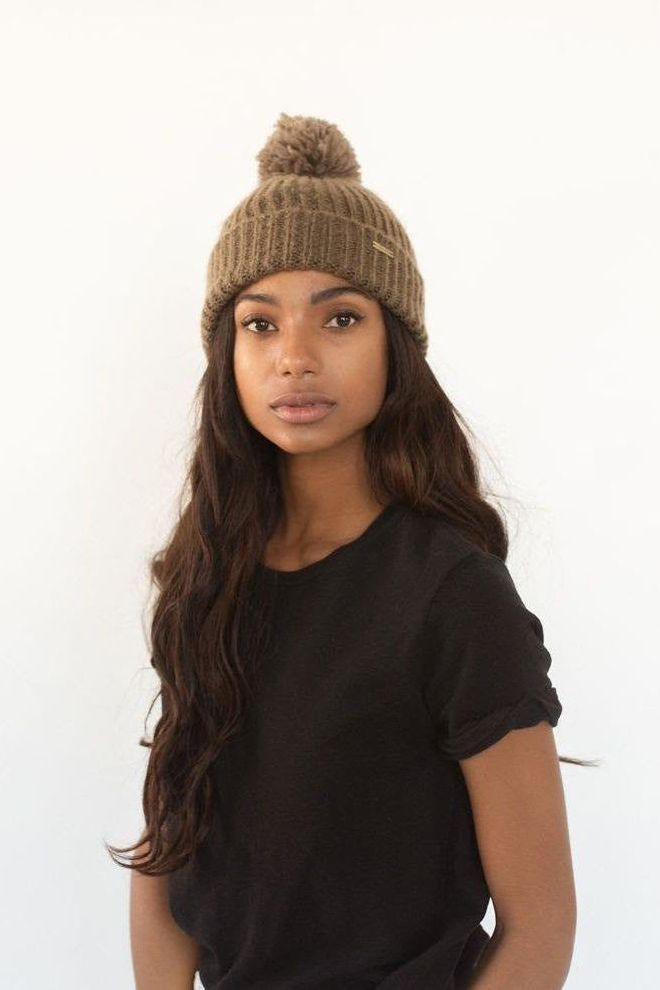 Gigi Pip Mo Pom Beanie - Smoke