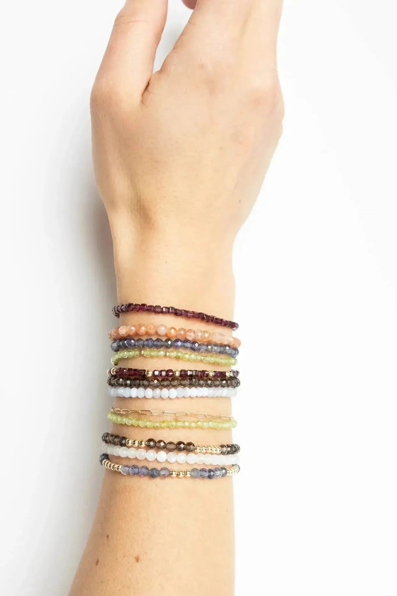 Gold & Peridot Stretchy Bracelet