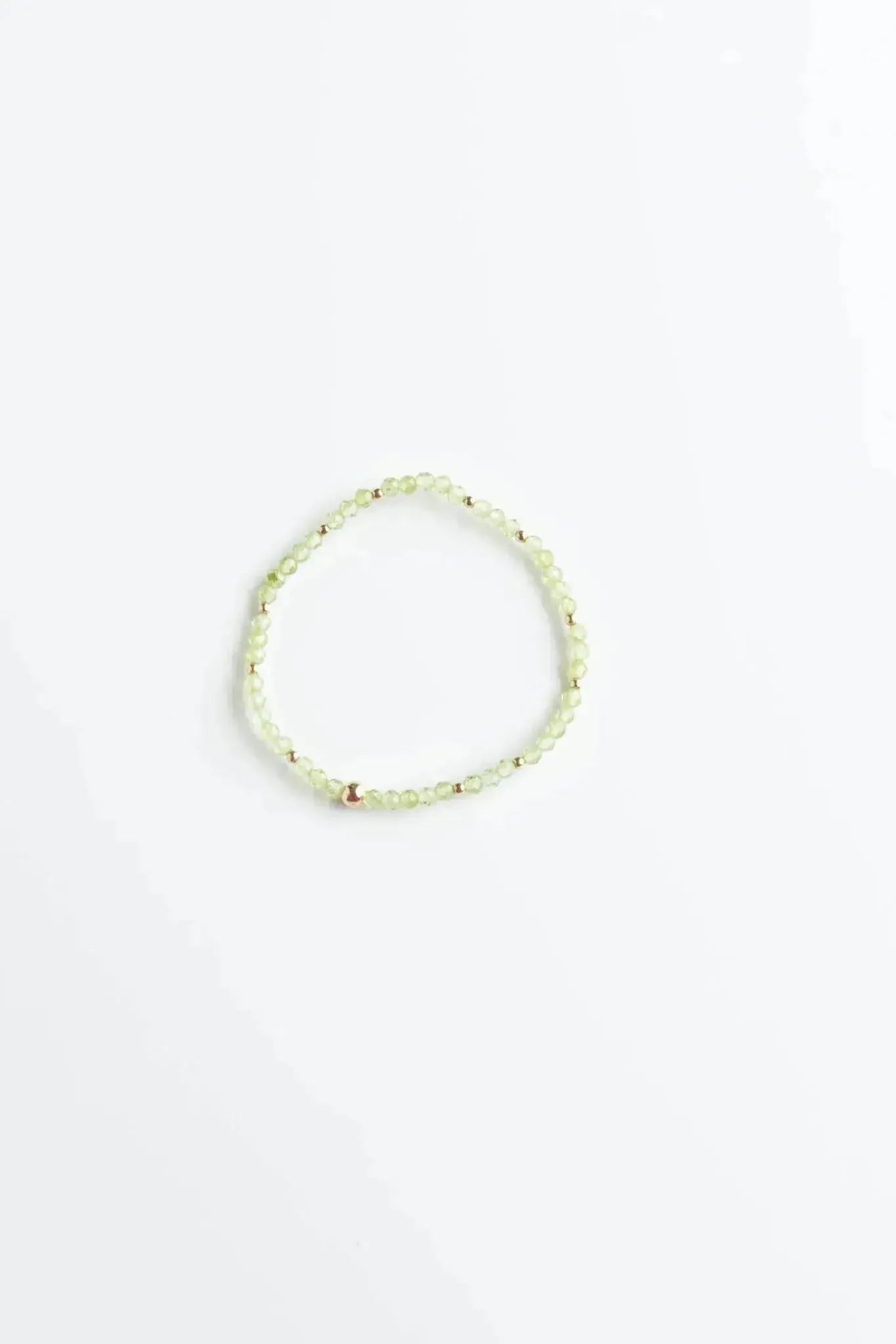 Gold & Peridot Stretchy Bracelet