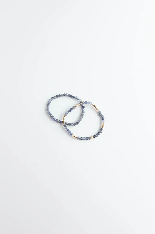 Blue Lolite Stretchy Bracelet