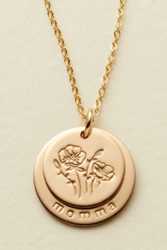 Nora Disc Necklace - Momma