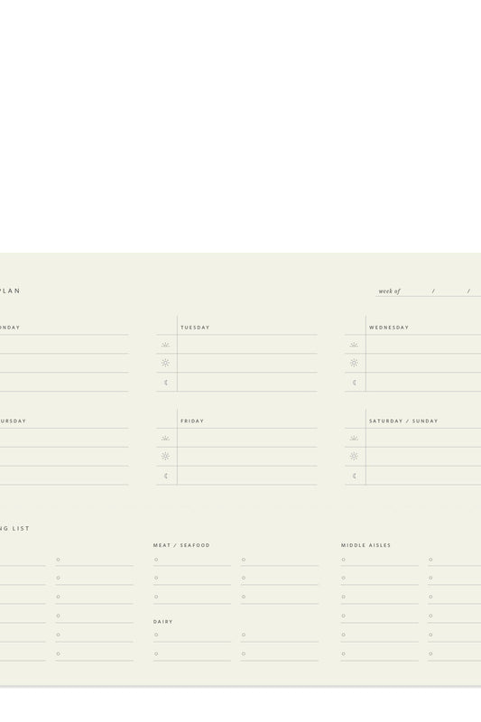 Ramona & Ruth - Weekly Meal Planner Notepad