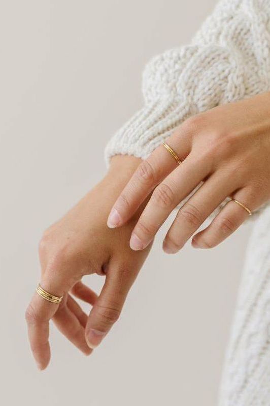 Round Stacking Ring Gold