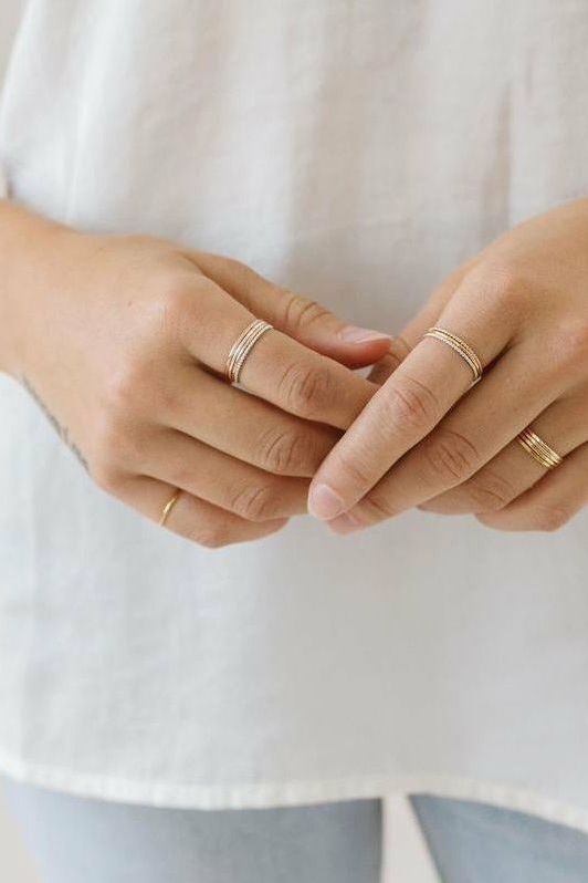 Round Stacking Ring Gold