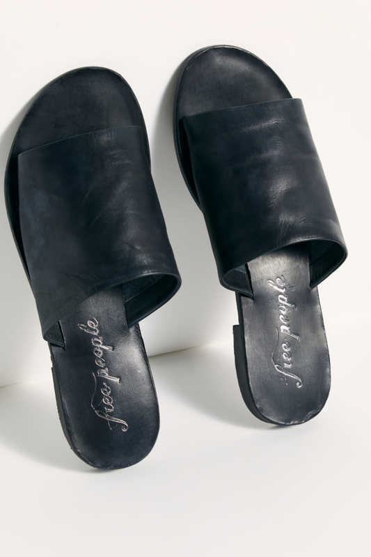 Free People Vicente Slide Sandals- Black