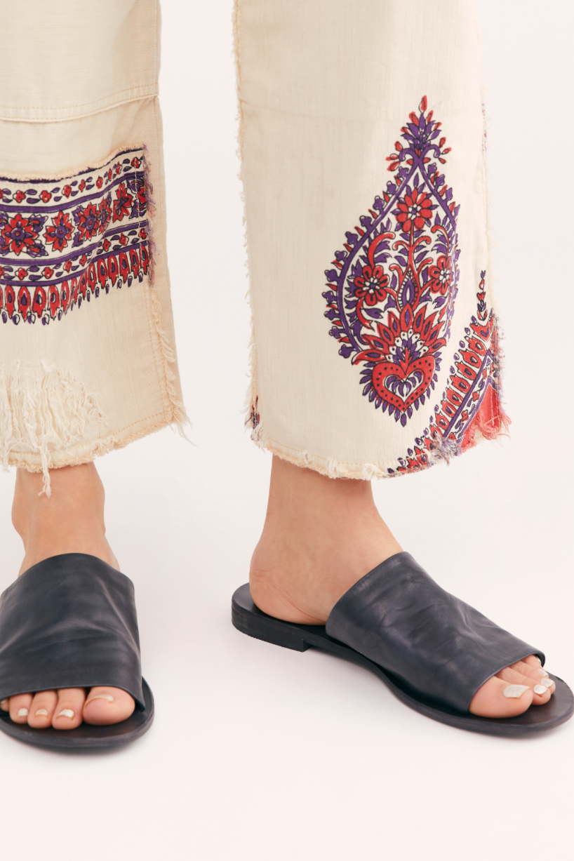 Free People Vicente Slide Sandals- Black