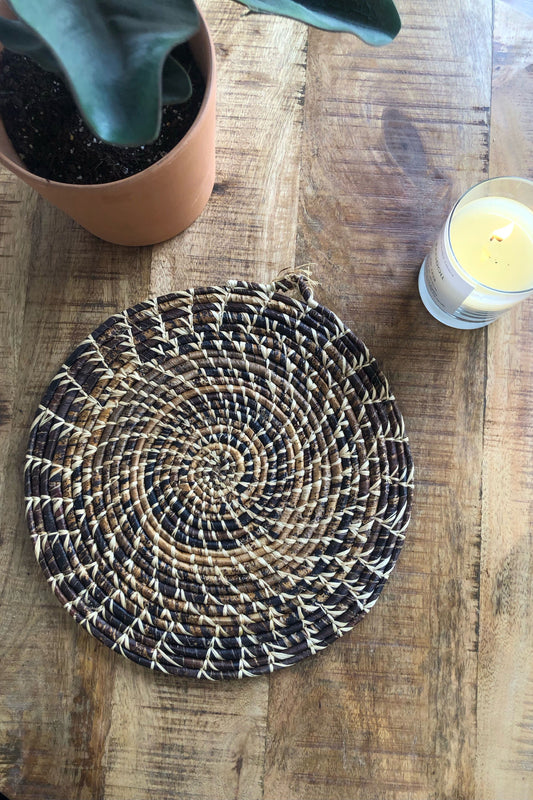 Woven Placemats -black/ natural