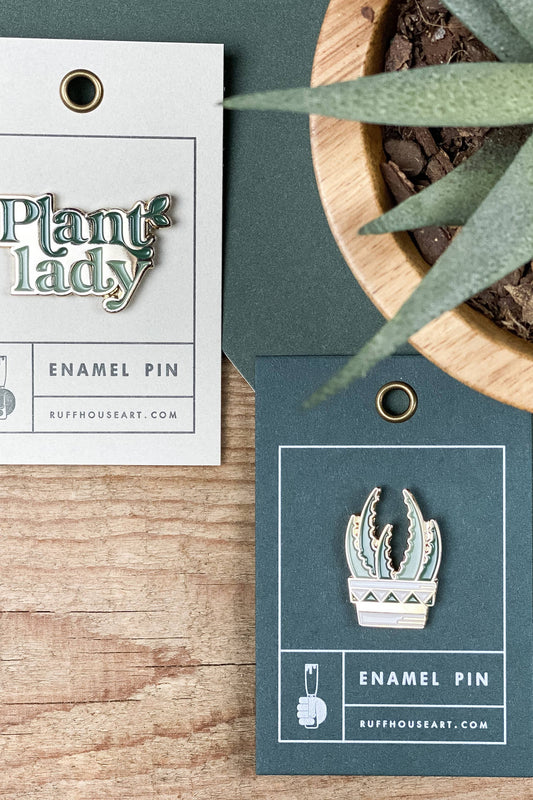 Plant Lady Enamel Pin