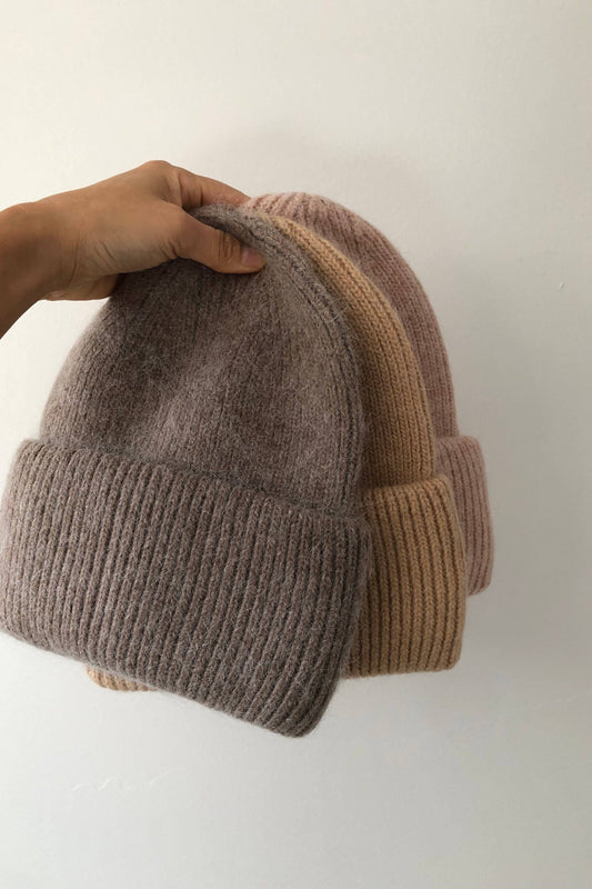 2024 ROYAL ANGORA BEANIE - neutral: Mushroom