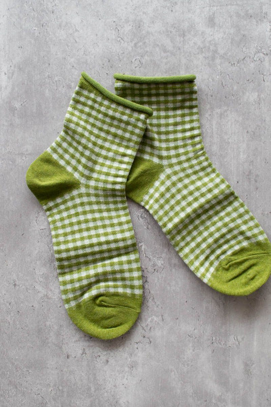 Picnic Mid Crew Socks Olive