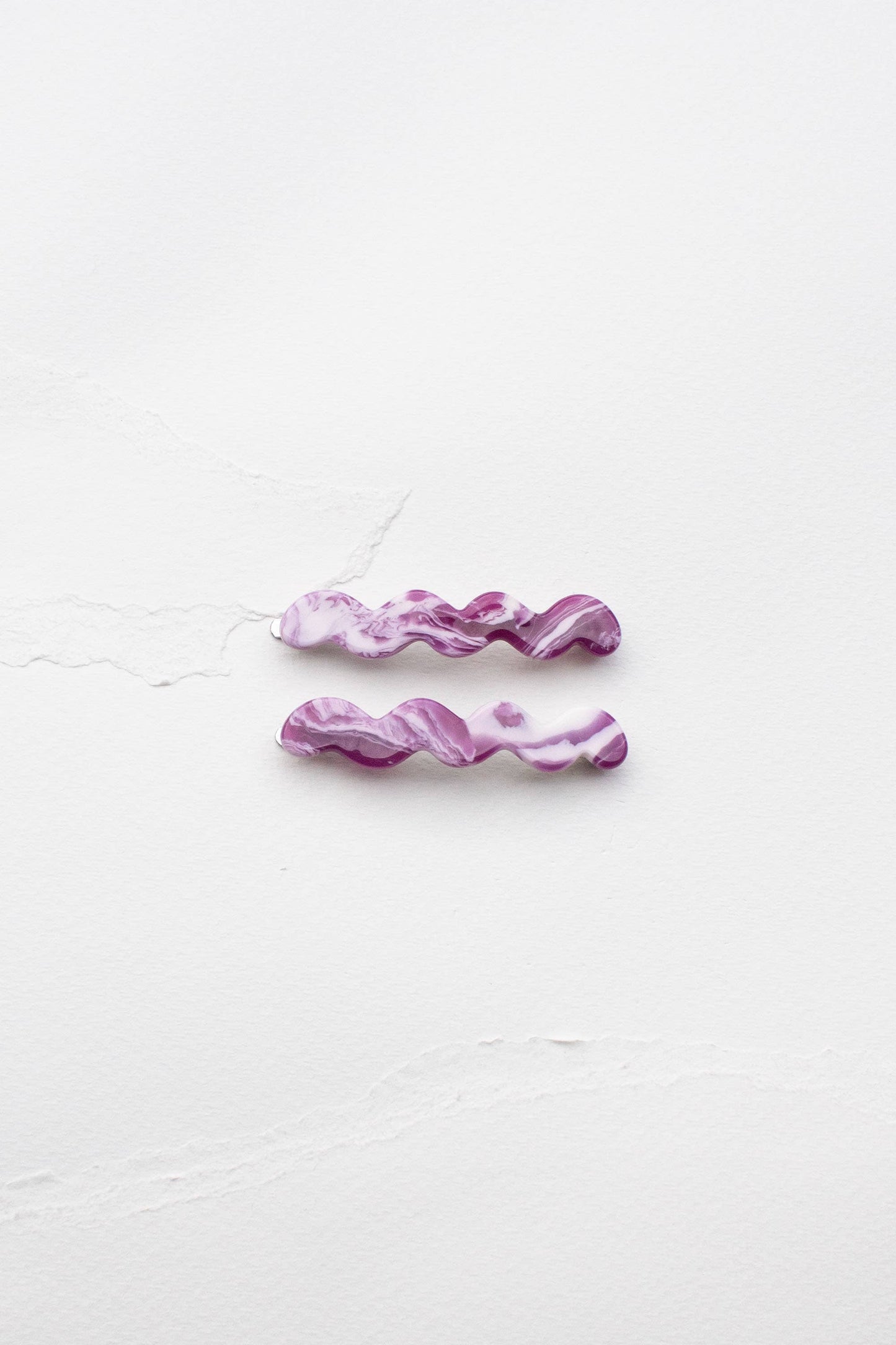 Eco Cloud Wave Slide Hair Pin Set: Checkerboard