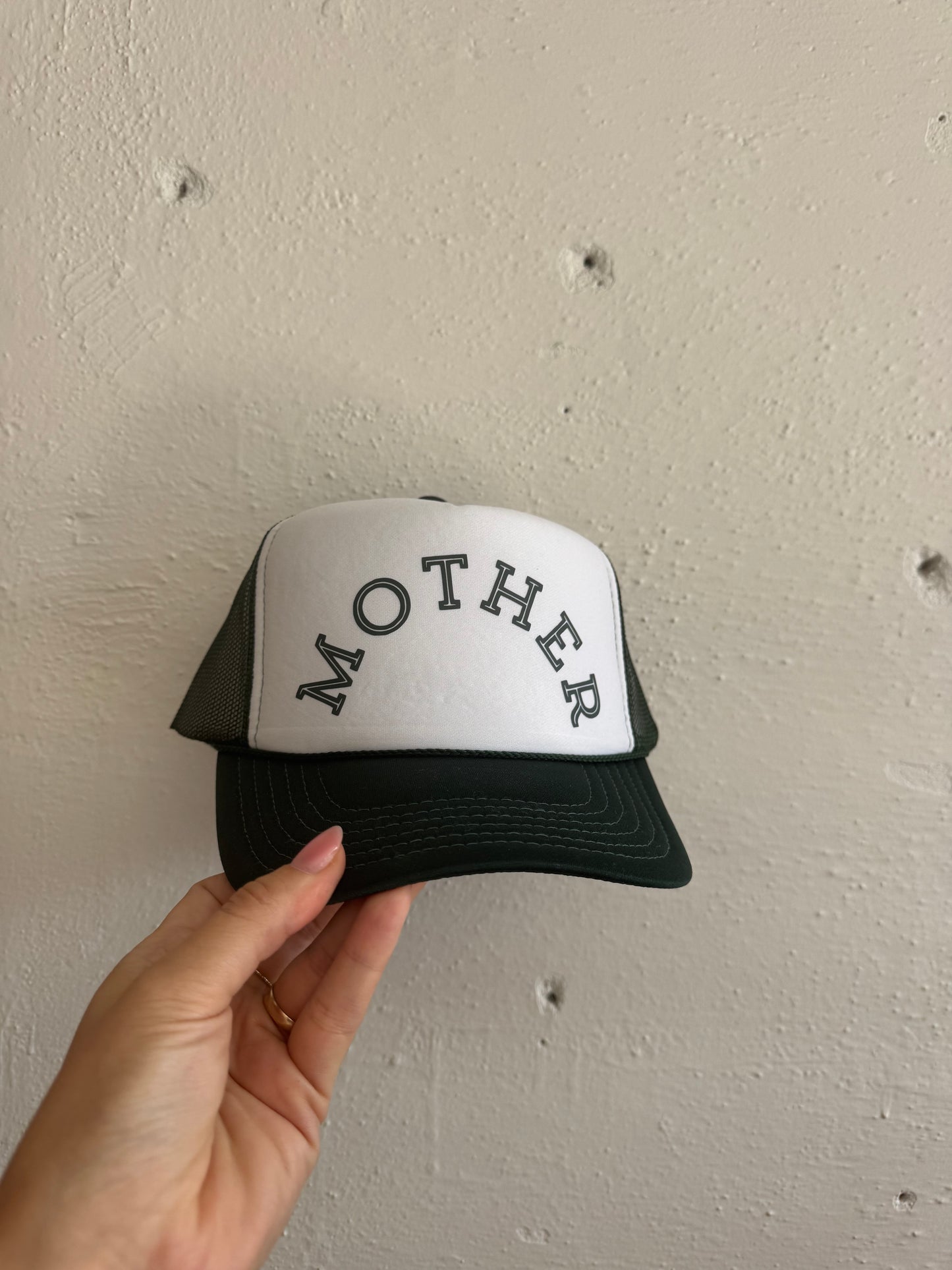 Custom Trucker - Mother - Green & White