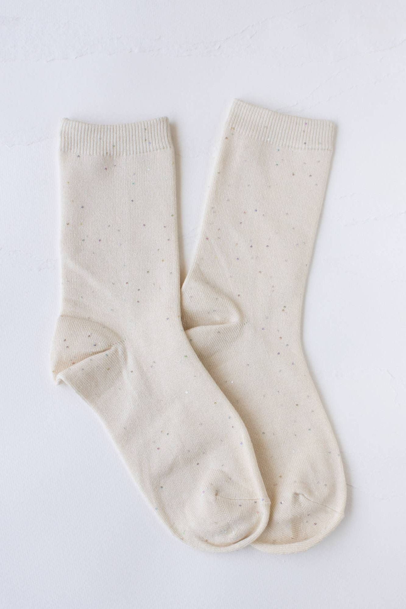 Women's Holiday Glitter Socks: Red