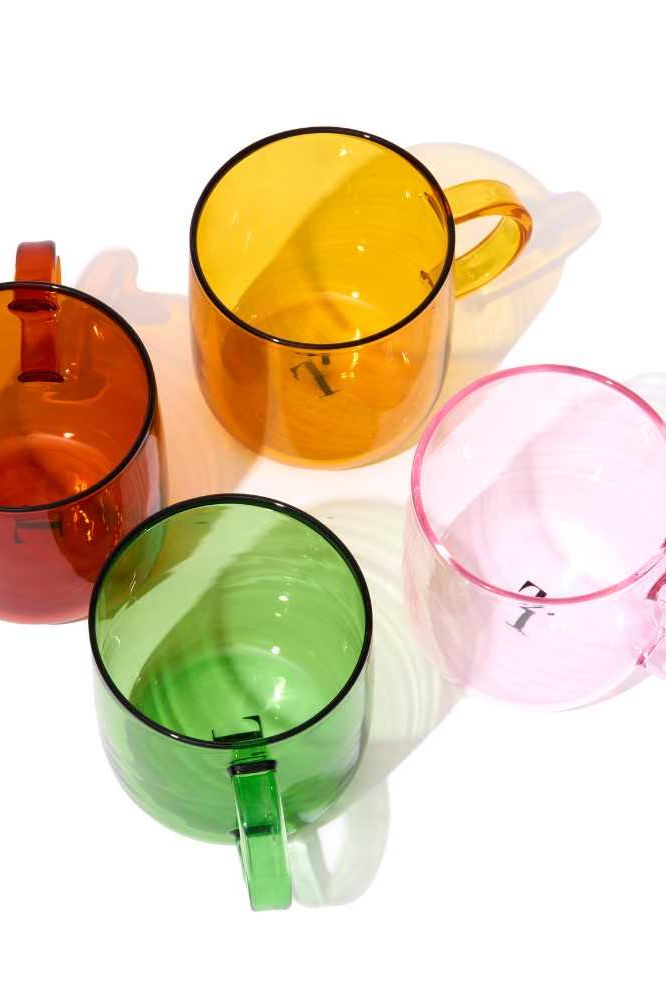 Colorful 12oz Borosilicate Glass Mug