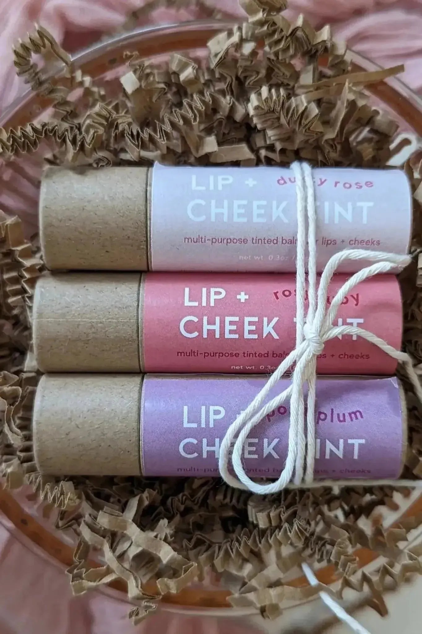 Natural Lip + Cheek Tint - Sustainable Packaging: Dusty Rose