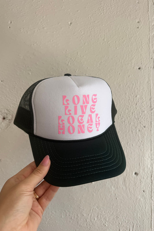 Custom Trucker - Long Live! - Green & Light Pink