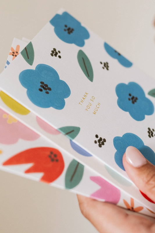 Thank You Blue Florals Card