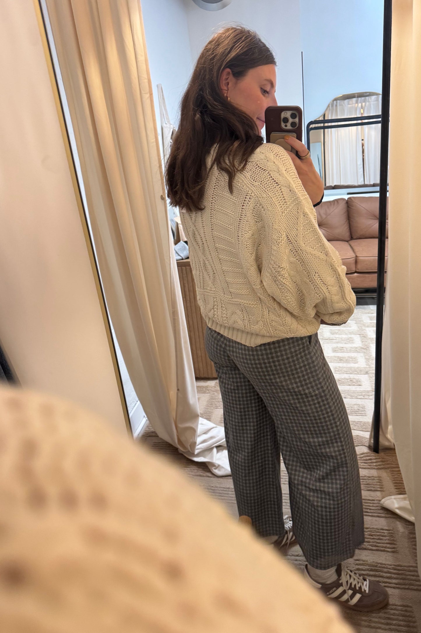 Varsity Cable Knit Sweater