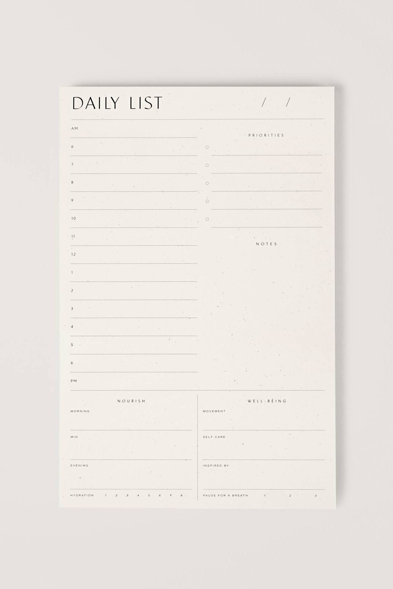 Daily List Pad