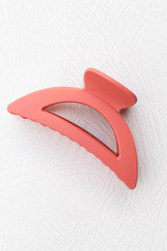 Solid Matte Dix Cup Hair Clip: Brick
