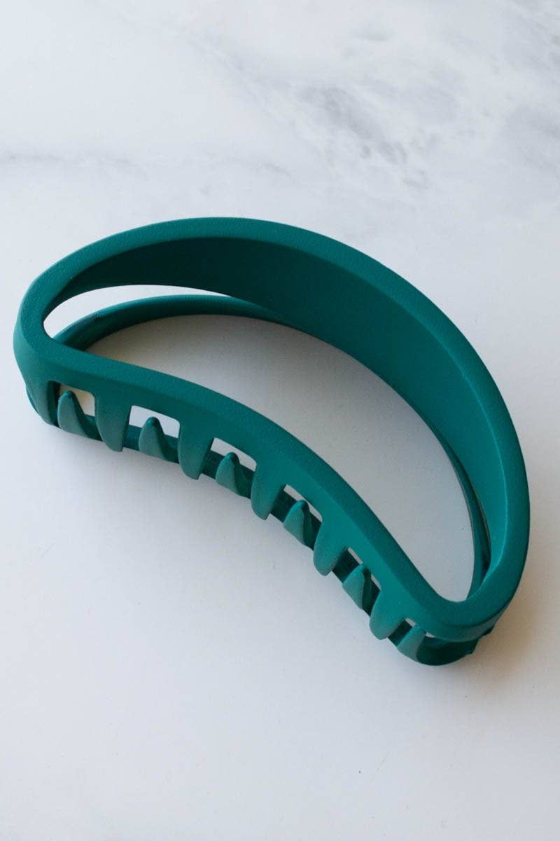 Bean shaped claw clip: Dark Teal