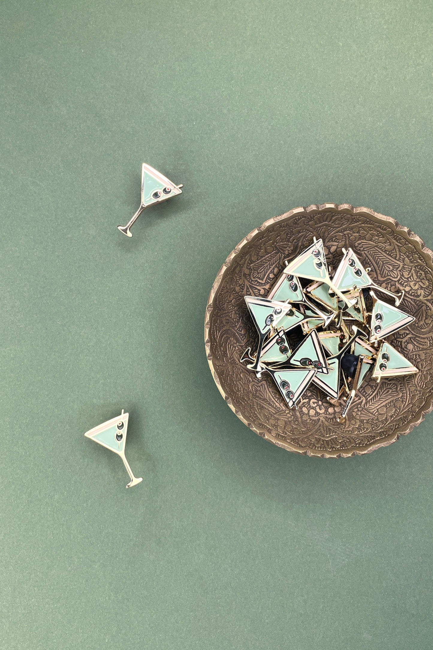 Martini Glass Enamel Pin