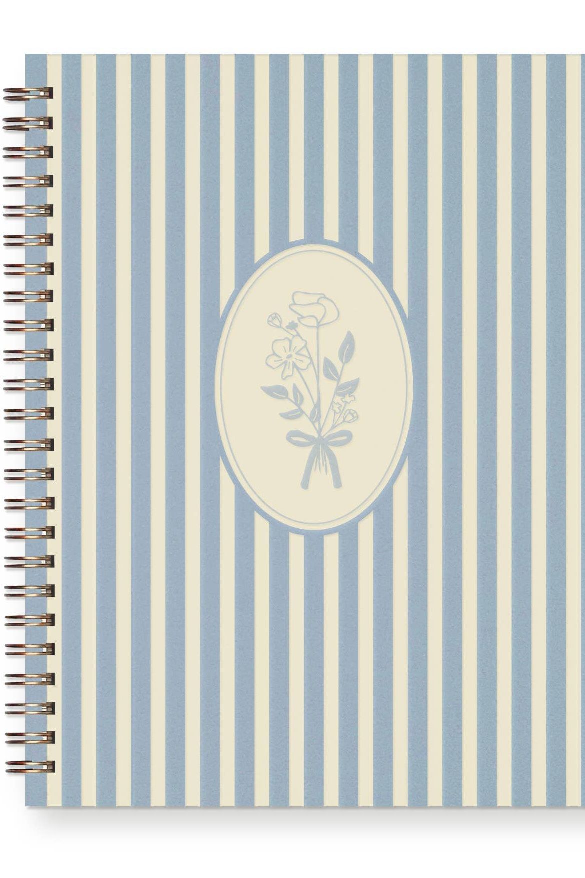 Tied Bouquet Journal : Lined Notebook: Sky Blue Cover | White Ink