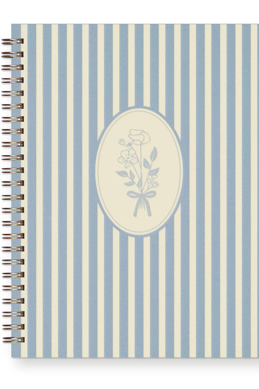 Tied Bouquet Journal : Lined Notebook: Sky Blue Cover | White Ink