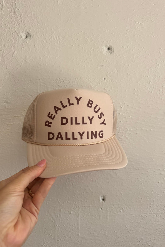 Custom Trucker - Dilly Dallying - Tan & Brown