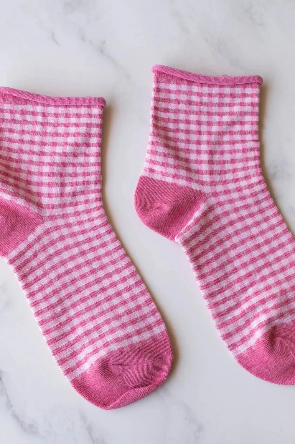 Picnic Mid Crew Socks Pink