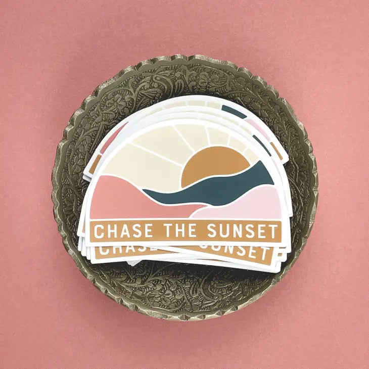 Ruff House Print Shop - Chase the Sunshine Sticker