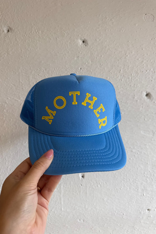 Custom Trucker - MOTHER - Light Blue and Yellow