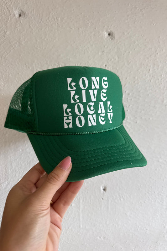 Custom Trucker - Long Live! - Kelly Green & White Funky