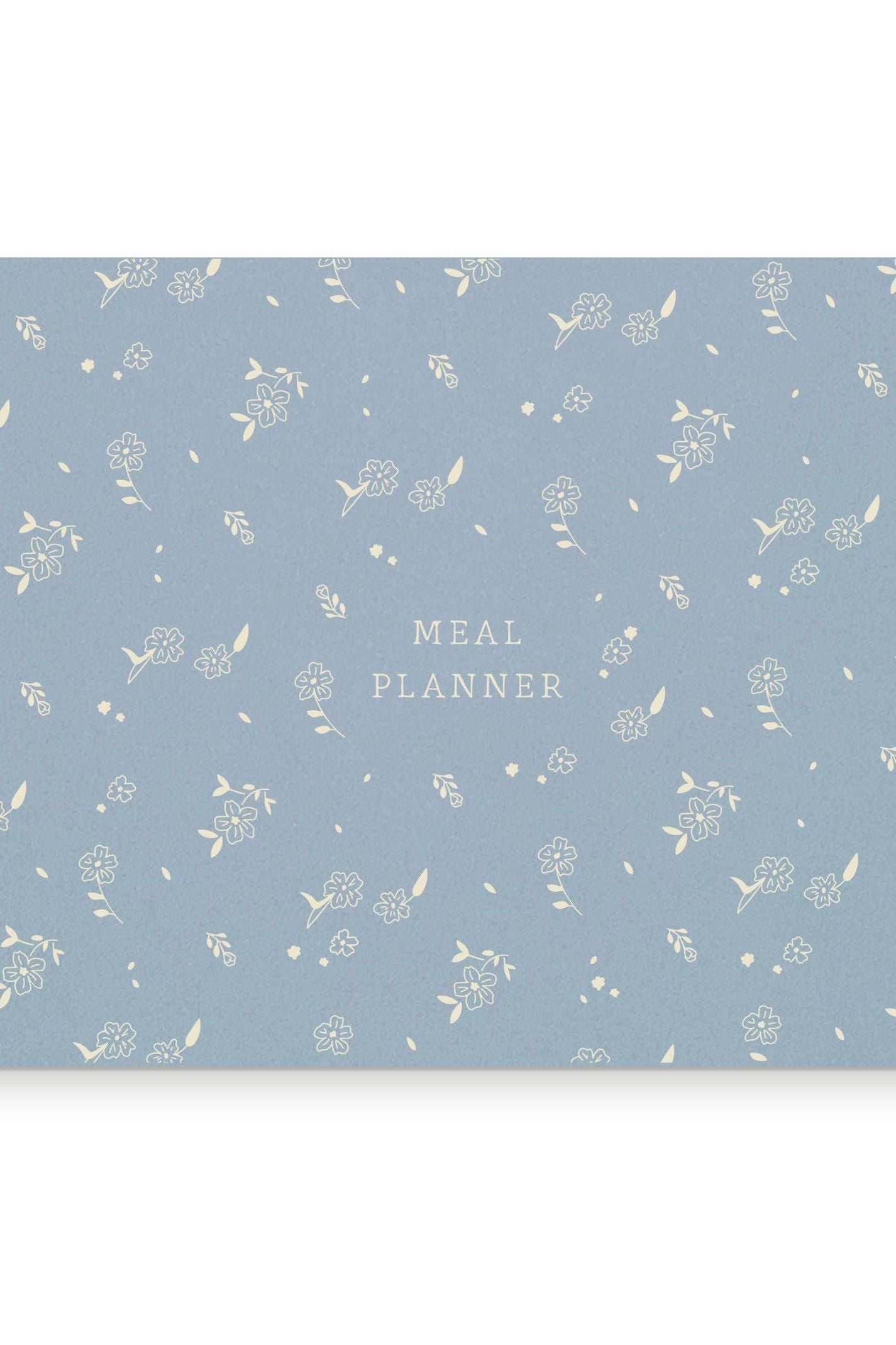 Scattered Flowers Meal Planner: Sky Blue